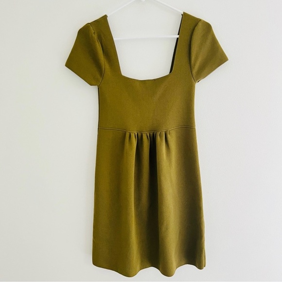 Zara Green Knit Dress. NWOT. Size Large. - Picture 3 of 5